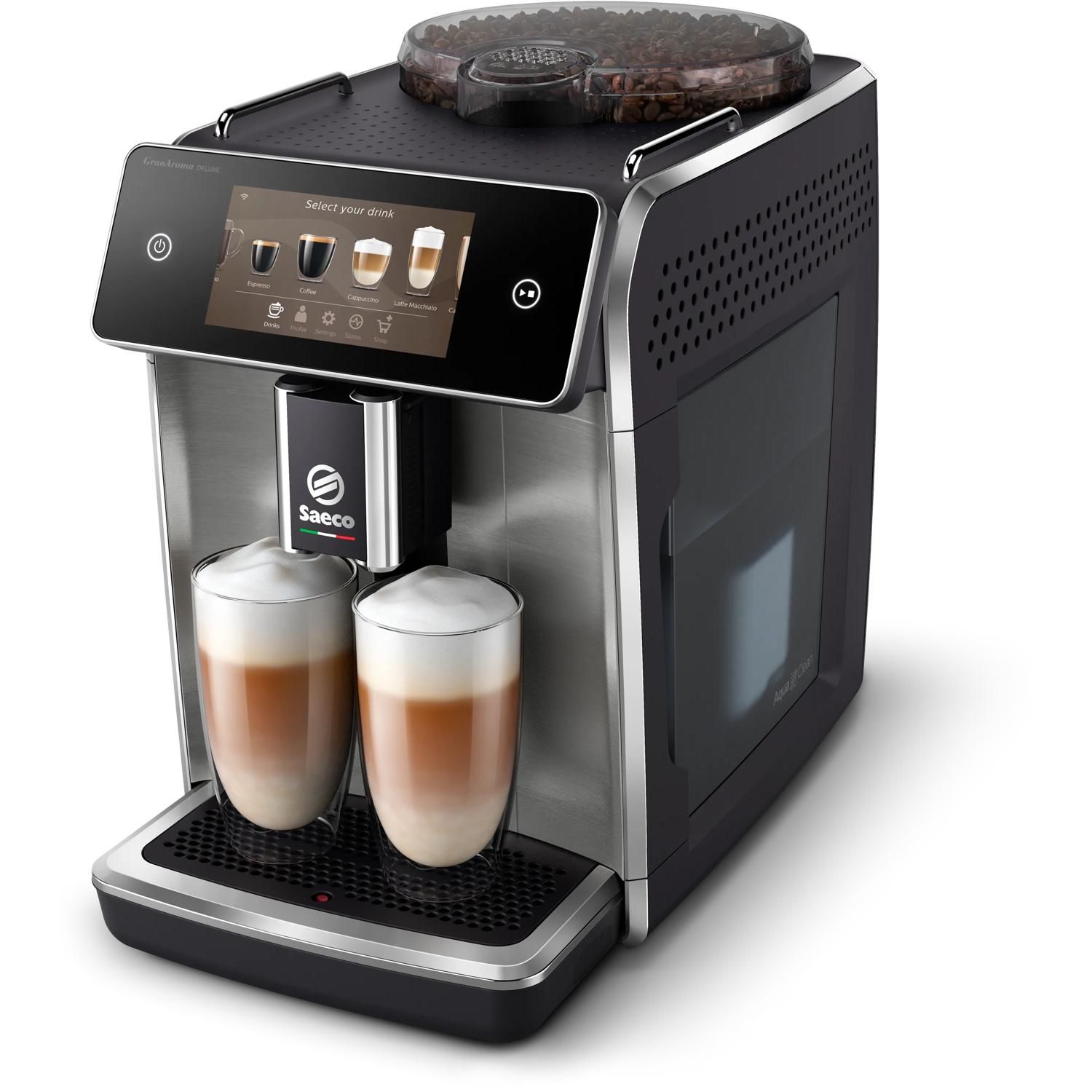Saeco GranAroma Deluxe SM6685 Volautomatische Espressomachine - Zwart/Metallic