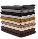Manchetstof, VmG-Store 10x 0,25m manchettenstofset buisvormige stof 70cm breed 95% katoen, 5% elastaan selectie jersey (grijs/bruine tinten, set van 10)