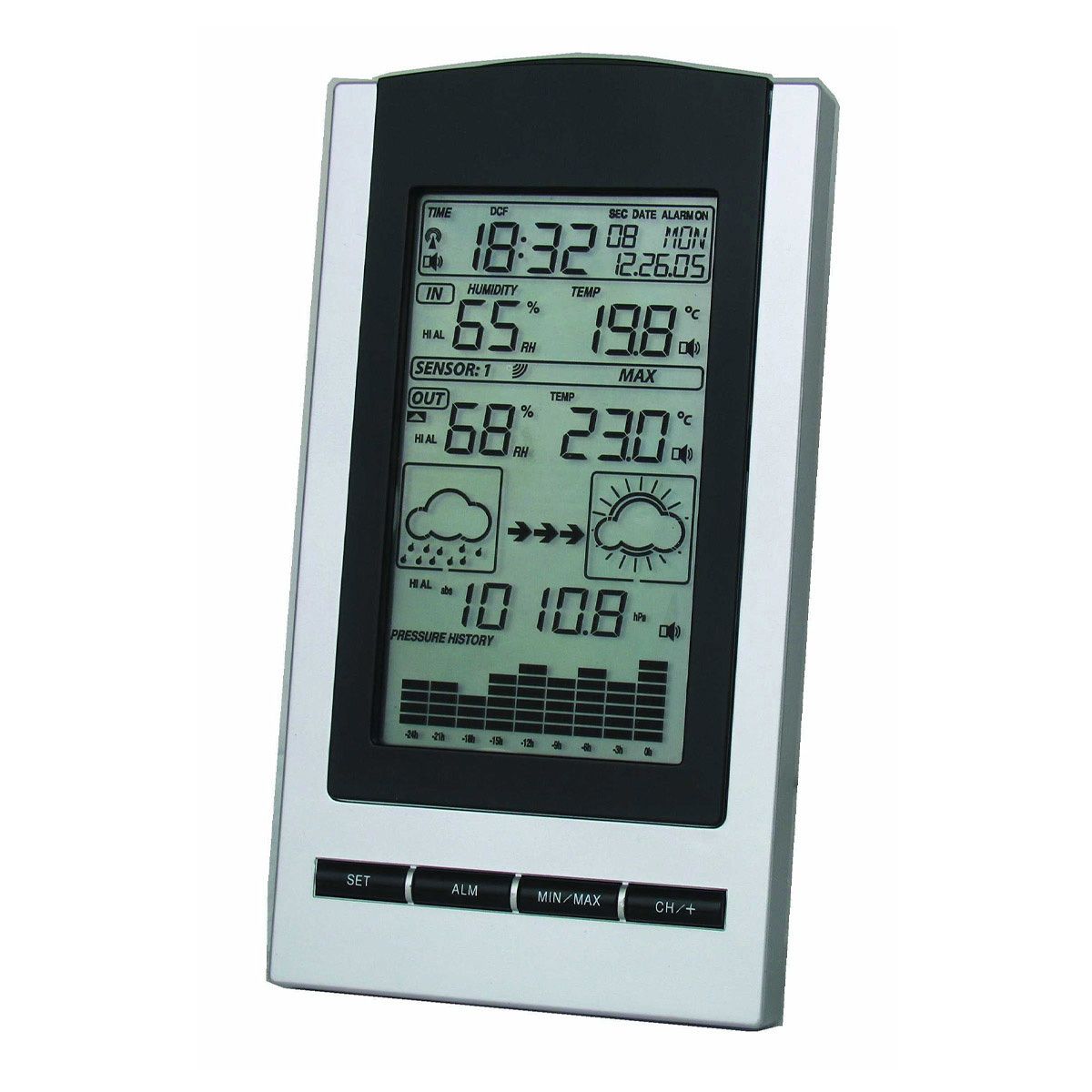 TFA-Dostmann 35.1083.54 Digital Weather Station - Black/Silver