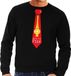 Bellatio Decorations Foute kersttrui / sweater stropdas suck my piek zwart voor heren M