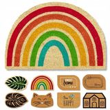 Astra Tapis coco Arc-en-ciel 40x60 cm - Demi-lune