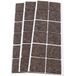 Adsamm WFP-30-SA-BR-3535-12 36 x wollen viltglijders, bruin, 35 x 35 mm