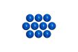 Maul balmagneet, onbreekbaar kunststof, 600 g hechtkracht, 30 x 20 mm, blauw, 10 stuks