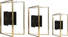 QUVIO Fotolijstjes - Rechthoek - Set van 3 - Goud - Staal - Glas - 15 x 20,5 cm + 13 x 18 cm + 10,5 x 15,5 cm
