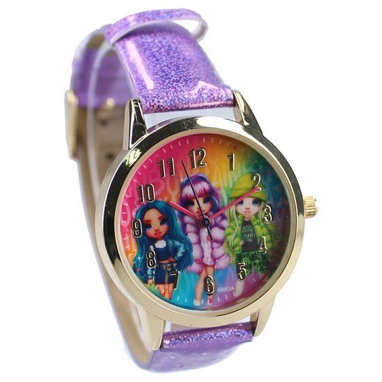 4KidsOnly Rainbow High Rainbow High Kids Time! Horloge - Unisex - Kinderen - Analoog - Metaal/Kunstleer - Multi