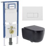 Geberit QeramiQ Dely Swirl Toiletset - Mat Wit