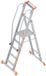 Layher Platformtrap Aluminium 5 Treden – Professionele Platform Trap – Werkhoogte 3,2m – EN 131 Gecertificeerd