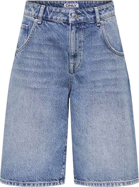 ONLY - ONLMATE REG BAGGY LONG SHORTS DNM NOOS Dames Broek - Medium Blue Denim - L
