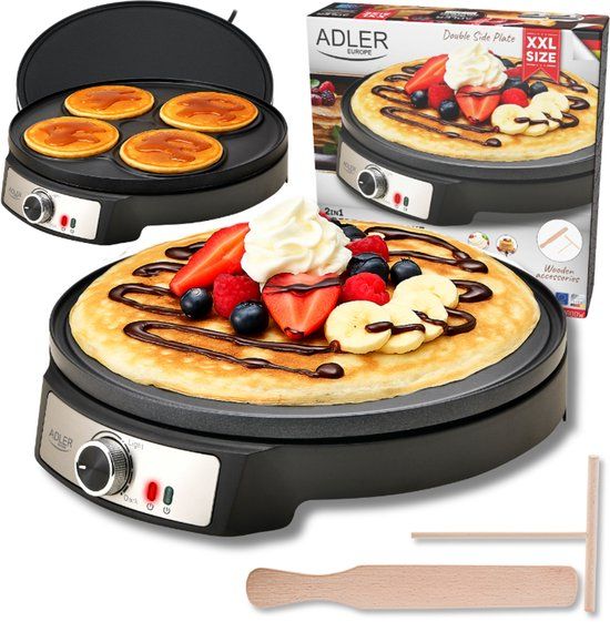 Adler AD3093 Serie - Pannenkoekenmaker - 30 cm - Antiaanbaklaag - Regelbare Temperatuur