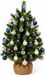 Mini kerstballen - 28x - argent et bleu foncé - 3 cm - plastique - incassable - décoration de Noël