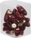 Othmar Decorations Kerstornamenten - sterren - 12x st - donkerrood - 4 cm - glas - kerstversiering