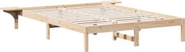 vidaXL Bedframe Naturel 160 x 200 cm Massief Grenenhout