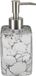 Item International Items Zeeppompje/dispenser - wit - marmerlook - 330 ml - navulbaar - keuken/toilet/badkamer
