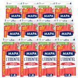 Spontex MAPA - L'Essentiel – 24 huishoudelijke handschoenen van latex, binnenkant katoenvezels – gevoeligheid en flexibiliteit – antislip coating – 12 stuks van 2 paar – maat S