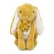 Les Déglingos Les PTIPOTOS by Pluche Maman Baby – très doux – cadeau de naissance – Doudou lapin maman & bébé, moutarde, 24 cm
