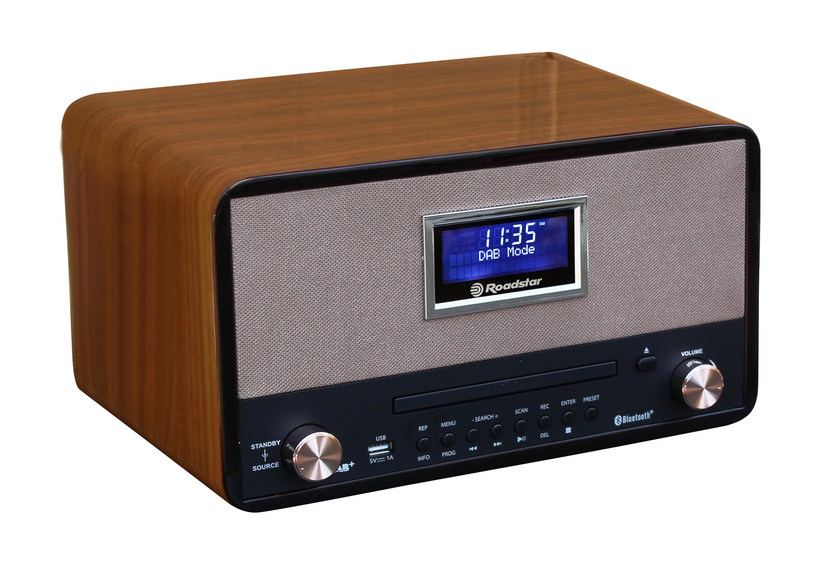 Roadstar HRA1782DBT Retro Radio - DAB/DAB+/FM - Bluetooth - Hout