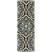 Maples Rugs Vivian Medallion Runner Rug Non-Slip Hallway Entrance Carpet [Made in USA], 2 x 6, Persian Blue