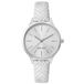 Nine West NW/2559SVSI Dames Polshorloge - Zilverkleurig/Leder