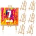 Merkloos Solidchoice - 7 Pack Houten Verf Easels voor Kinderen en Studenten