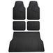 FH Group Premium Liners Tall Channel Trimmable Rubber Auto Vloermatten (Zwart) - Volledige Set met Trimmable Vinyl Cargo Liner (zwart) - Universele Fit voor Auto's, Vrachtwagens en SUV's