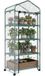 Outsunny Serre de jardin avec étagères 4 niveaux, serre de balcon, bâche renforcée, châssis en acier, porte zippée, pour légumes plantes fleurs, intérieur et extérieur, 69 x 50 x 165 cm, transparent