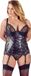 Cottelli Bondage Jarretelle setje – Met Handboeien – Zwart – XXL/95F