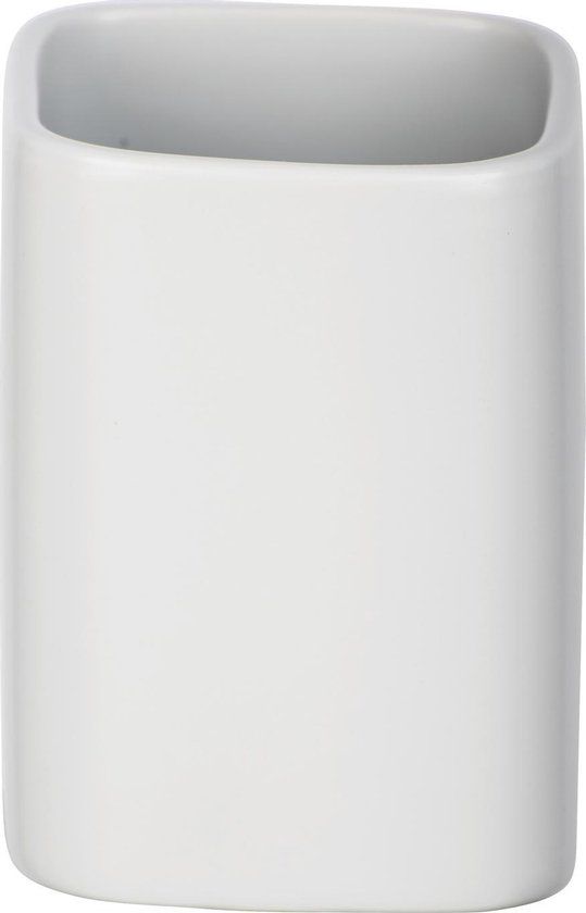 Wenko Hexa Badkamerbeker - 6,5 x 9 cm - Keramiek - Matwit
