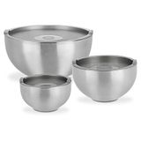 GSW thermoschotel set met kunststof deksel 6-delig, roestvrij staal, zilver, 26 cm