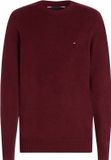 Tommy Hilfiger Lamswol Trui Met Crew-Hals - Rood - Maat L