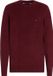 Tommy Hilfiger Lamswol Trui Met Crew-Hals - Rood - Maat L
