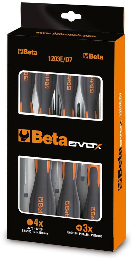 Beta 1203E/D6 Set van Evox schroevendraaiers