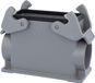 HARTING Han 16B, cadre de base haut, 2x sortie latérale M40 pour câbles, avec 2 traverses, raccord M40, plage de serrage