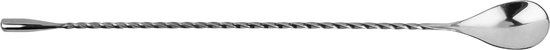Krumble Bar Lepel - Cocktail Lepel - Longdrinklepel - Lange lepel - Ijslepel - Metaal - Lengte 30 cm - Zilver