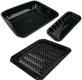 FM Professional Set van 3 geëmailleerde stalen ovenschalen