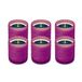 Spaas 6x Geurloze Kaars in Marrakesh glas, ±55 uur - paars