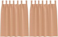 vidaXL Blackout Gordijnen met Ringen 2 st Lichtbruin 140 x 140 cm
