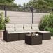 Maison Exclusive - Set de six coussins de banc de jardin, marron, en polyrotin
