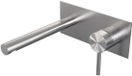 Brauer Brushed Edition Inbouw Wastafelmengkraan met Rechte Uitloop en Afdekplaat Model A1 RVS Geborsteld PVD