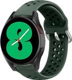 Strap-it Bracelet en silicone pour montre connectée - Convient pour Samsung Galaxy Watch 4 - 44mm - Vert militaire