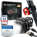 MIVELO Kit d'éclairage pour vélo Cube One LED - rechargeable par USB - approuvé par StVZO