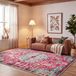 Safavieh Madison Collection MAD447R Vintage medaillon-tapijt, boho-chic, 2,4 x 3 m, fuchsia/blauwgroen