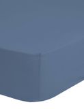 Good Morning Lits jumeaux 180x220 cm Blauw Katoen Jersey Hoeslaken