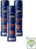 Nivea Men Sport Anti-Transpirant Déodorant Spray 150 ml (3 pièces)