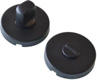 AMIG Toiletsluiting Badkamersluiting – RVS – Rond Rozet Ø53mm – Zwart