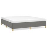 VidaXL Cadre de lit sommier tapissier gris foncé tissu 180x200 cm