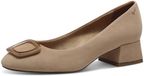 Tamaris Dames Pumps 1-22330-44 Bruin Leer Blokhak 3-4cm Maat 36