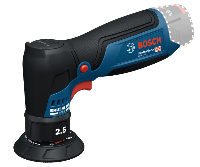 Bosch Blauw GEX12V-77 Accu-excenterschuurmachine (zonder accu/lader, 2x steunpad) - 06019L2101