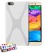 Ultraplatte MUZZANO Ultraplatte zachte beschermhoes Huawei Honor 4X [Le X Premium] [wit] + stift en microvezeldoek MUZZANO® GRATIS