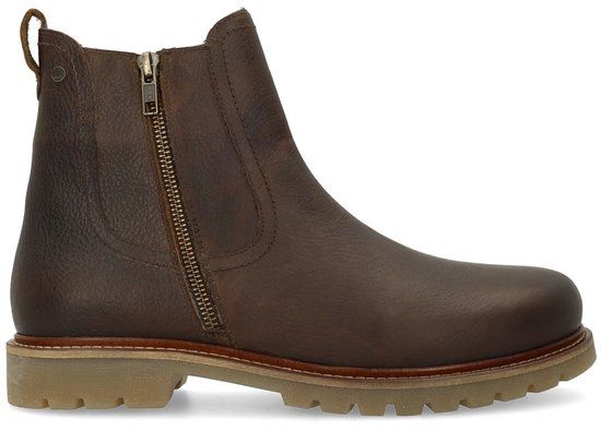 No Stress Heren Bruine Leren Chelsea Boots Maat 44