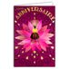 Afie 65-1407 verjaardagskaart, motief: lotusbloem, roze en goud, glanzend, licht, ontspanning, wellness, meditatie, zen, met witte envelop, formaat 17,5 x 12 cm